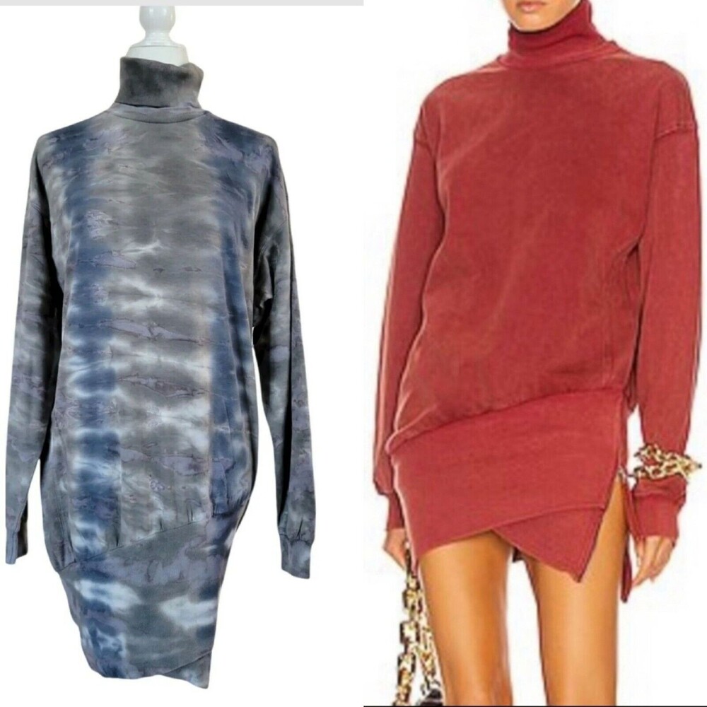 Nwts Young Fabulous & Broke Tye-Dye Turtleneck Sweater Mini Dress Size Medium